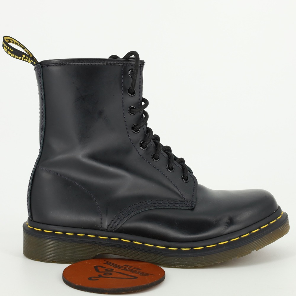 Dr.‎ Martens Leather Black 8 Eye Lace Up Boots Women Size 9 11821 Combat Biker
